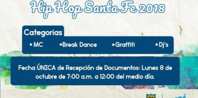 Abiertas convocatorias para Festival de Hip Hop Santa Fe 2018