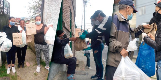 Asosandiego dona 165 ayudas humanitarias en el barrio La Perseverancia.